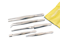 five piece all puppose tweezers kit